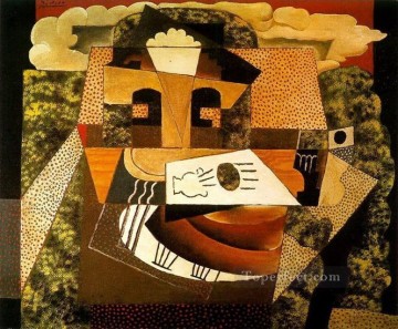 Naturaleza muerta en un paisaje Compotier cubista de 1915 Pablo Picasso Pinturas al óleo
